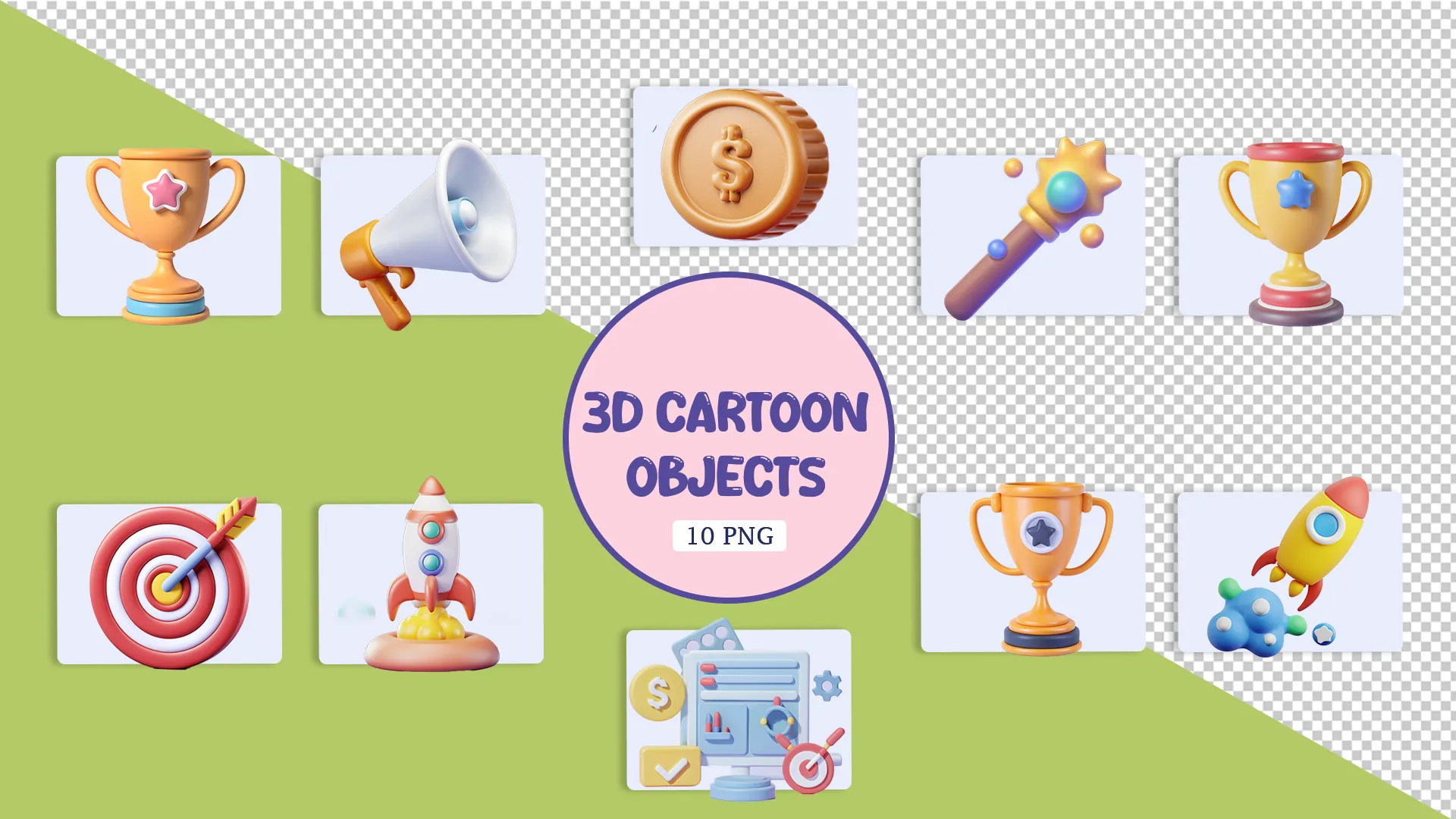 Premium 3D Success Symbols 3D Pack image